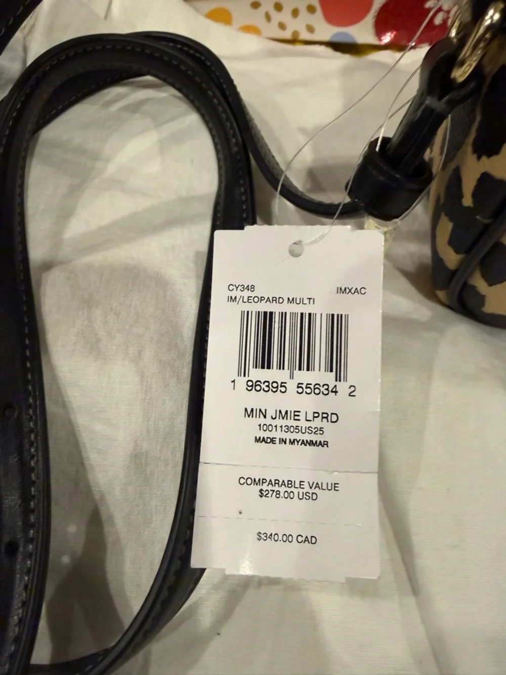 Coach Leopard Print Crossbody Bag in Black and Tan - Picture 4 of 4